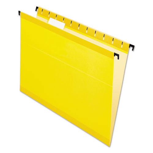 Pendaflex SureHook Hanging Folders, Letter Size, 1/5-Cut Tabs, Yellow, 20/Box