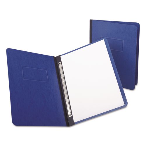 Oxford Heavyweight PressGuard and Pressboard Report Cover w/Reinforced Side Hinge, 2-Prong Fastener, 3" Cap., 8.5 x 11, Dark Blue