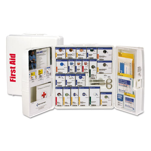 First Aid Only ANSI 2021 SmartCompliance General Business First Aid Station for 50 People, without Medication, 202 Pieces, Plastic Case