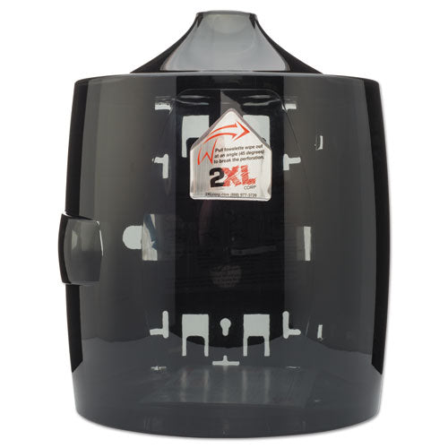2XL Contemporary Wall Mount Wipe Dispenser, 11 x 11 x 13, Smoke Gray