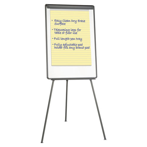 Universal Dry Erase Board with Tripod Easel, 29" x 41", White Surface
