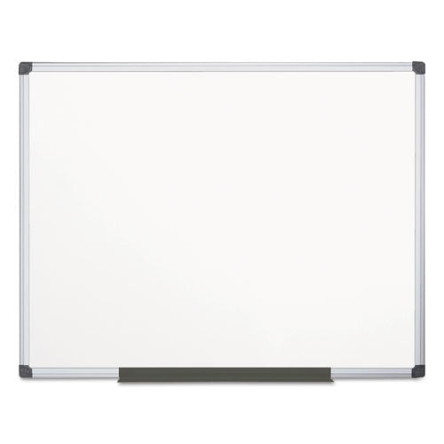 MasterVision Porcelain Value Dry Erase Board, 48" x 72", White Surface, Satin Aluminum Frame