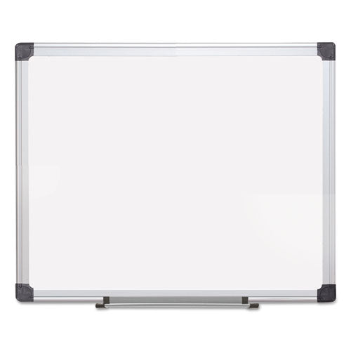 MasterVision Porcelain Value Dry Erase Board, 24" x 36", White Surface, Satin Aluminum Frame