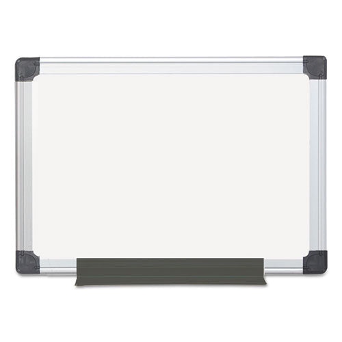 MasterVision Value Melamine Dry Erase Board, 18" x 24", White Surface, Satin Aluminum Frame