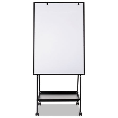 MasterVision Creation Station Dry Erase Board, 29.5" x 74.88", White Surface, Black Metal Frame