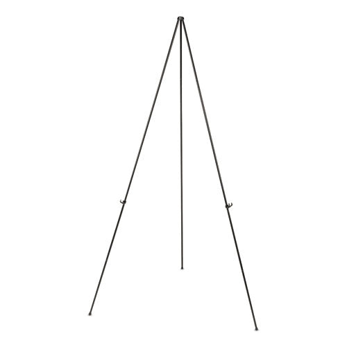 Universal Ultra-Portable Instant Setup Foldaway Easel with Carry Bag, 61" Tall, Metal, Black, Supports Up to 10 lb