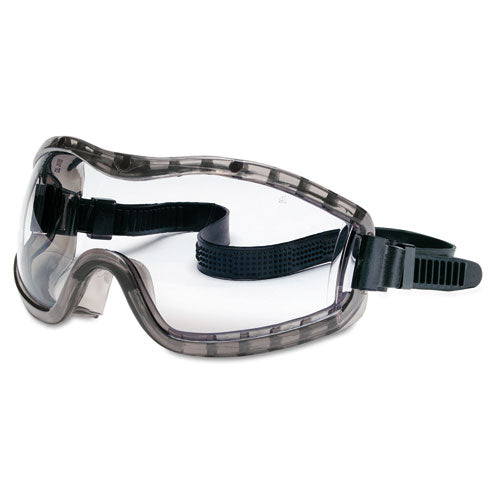 MCR Safety Stryker Goggles, Clear Anti-Fog Lens, Smoke Frame