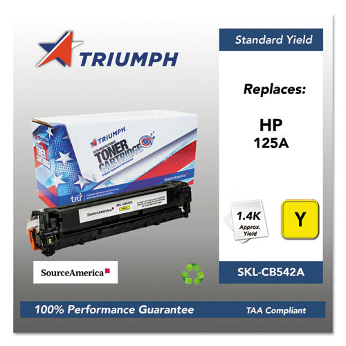 Triumph 751000NSH0977 Remanufactured CB542A (125A) Toner, 1,500 Page-Yield, Yellow