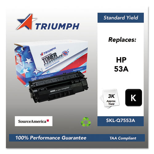 Triumph 751000NSH0363 Remanufactured Q7553A (53A) Toner, 3,000 Page-Yield, Black