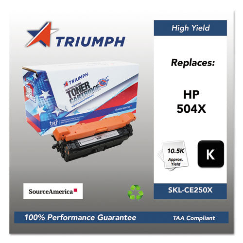 Triumph 751000NSH1104 Remanufactured CE250X (504X) High-Yield Toner, 10,500 Page-Yield, Black