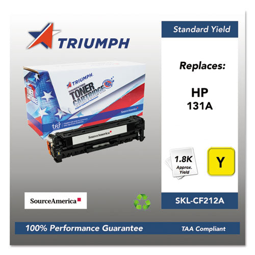 Triumph 751000NSH1400 Remanufactured CF212A (131A) Toner, 1,800 Page-Yield, Yellow