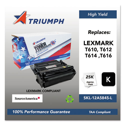 Triumph 751000NSH0210 Remanufactured 12A5845 High-Yield Toner, 25,000 Page-Yield, Black