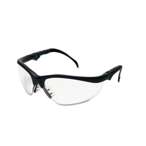 MCR Safety Klondike Plus Safety Glasses, Black Half Frame, Clear Dual Lens