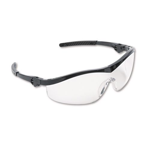 MCR Safety Storm Safety Glasses, Black Half Frame, Clear Single Lens, 12/Box