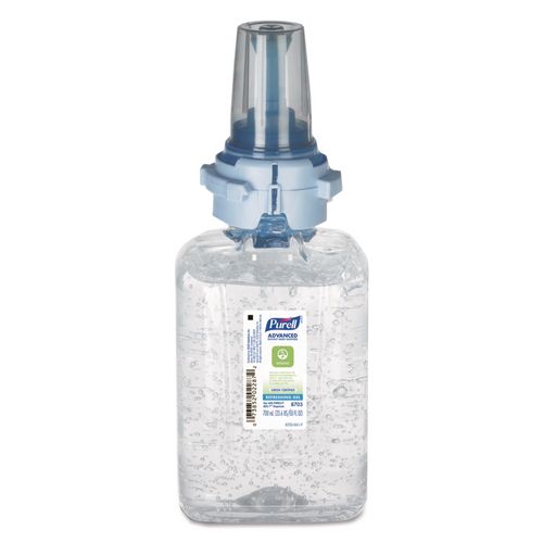 PURELL Advanced Hand Sanitizer Green Certified Gel Refill, For ADX-7 Dispensers, 700 mL, Fragrance-Free