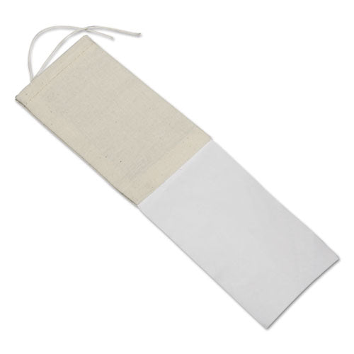 AbilityOne 8105002813924, SKILCRAFT Mailing Bag, Cotton, Draw String Closure, 3" x 5", Natural, 100/Bundle