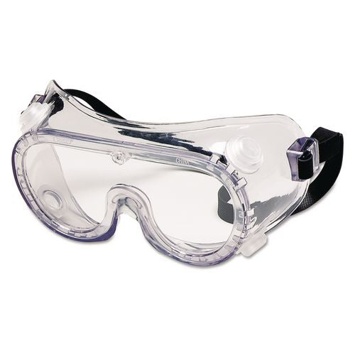 MCR Safety Chemical-Splash Goggles, Indirect Venting, OTG, Clear Lens, Clear Frame