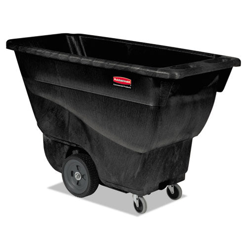 Rubbermaid Commercial 0.5 cu yd Structural Foam Tilt Truck, Utility Duty, 450 lb Capacity, Black