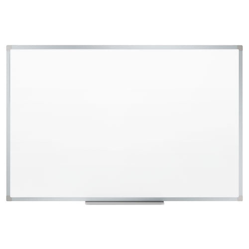 Mead Dry Erase Board with Aluminum Frame, 72" x 48", White Surface, Satin Aluminum Frame