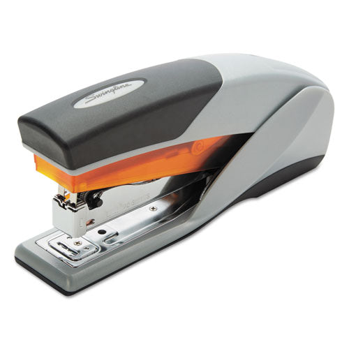 Swingline Optima 25 Reduced Effort Stapler, 25-Sheet Capacity, Gray/Orange