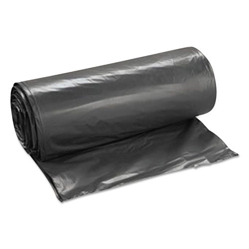 Inteplast Group Low-Density Commercial Can Liners, 45 gal, 1.15 mil, 40" x 46", Black, Interleaved Roll, 30 Bags/Roll, 4 Rolls/Carton