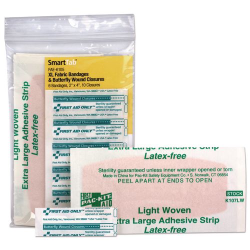 First Aid Only Refill for SmartCompliance General Business Cabinet, Bandages, 16/Kit