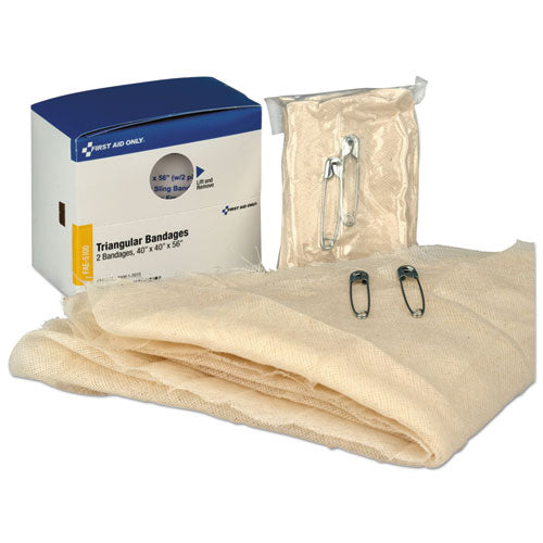 First Aid Only Refill for SmartCompliance General Business Cabinet, Triangular Bandages, 40 x 40 x 56, 2/Box