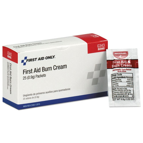 First Aid Only 24 Unit ANSI Class A+ Refill, Burn Cream, 25/Box