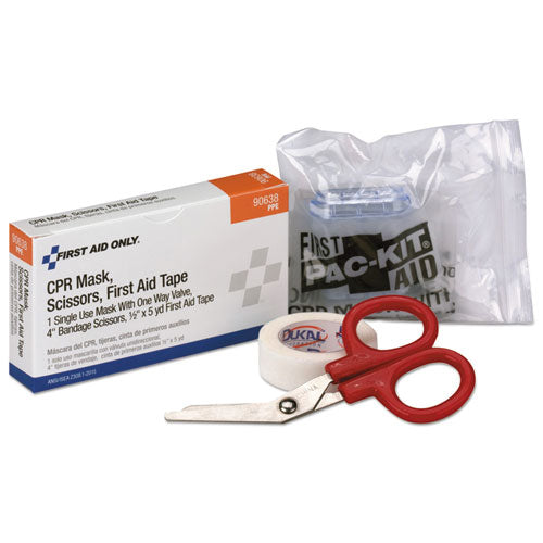 First Aid Only 24 Unit ANSI Class A+ Refill, CPR Breather, Scissors, Tape, 3 Pieces