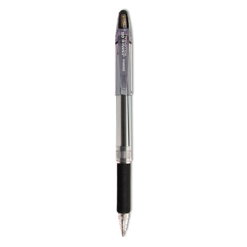 Zebra Jimnie Gel Pen Value Pack, Stick, Medium 0.7 mm, Black Ink, Clear/Black Barrel, 24/Box