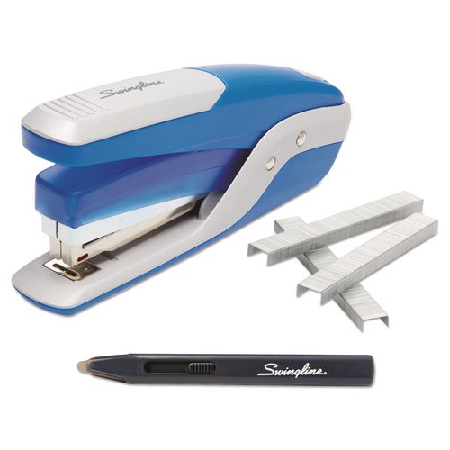 Swingline Quick Touch Stapler Value Pack, 28-Sheet Capacity, Blue/Silver