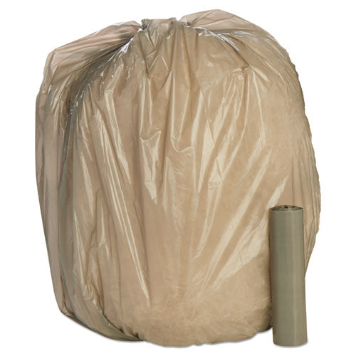 AbilityOne 8105015171364, SKILCRAFT Trash Can Liner - Linear Low-Density, 60 gal, 1 mil, 38" x 58", Gray, Perforated Roll, 100/Box