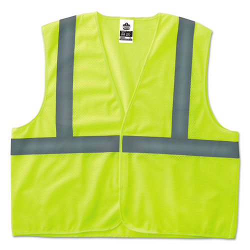 ergodyne GloWear 8205HL Type R Class 2 Super Econo Mesh Safety Vest, Polyester, 2X-Large to 3X-Large, Lime