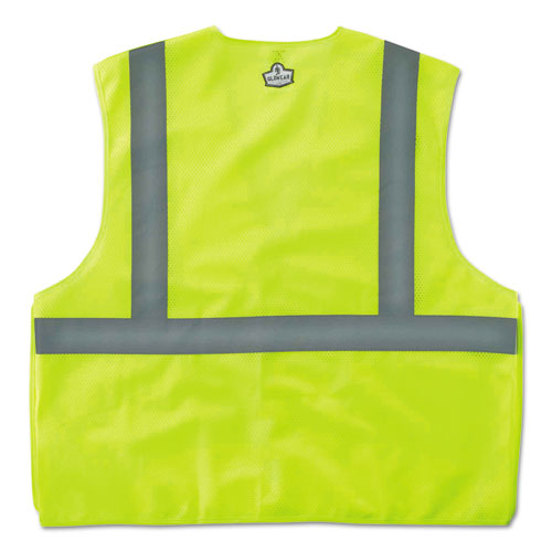 ergodyne GloWear 8215BA Type R Class 2 Econo Breakaway Mesh Safety Vest, Polyester, 4X-Large to 5X-Large, Lime