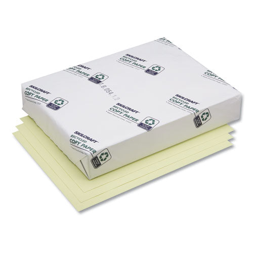 AbilityOne 7530010775387, SKILCRAFT Bond Paper, 92 Bright, 20 lb Bond Weight, 8.5 x 11, Yellow, 500 Sheets/Ream, 10 Reams/Carton