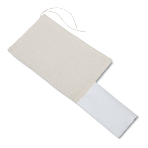 AbilityOne 8105002711511, SKILCRAFT Mailing Bag, Cotton, Draw String Closure, 6" x 9", Natural, 100/Bundle