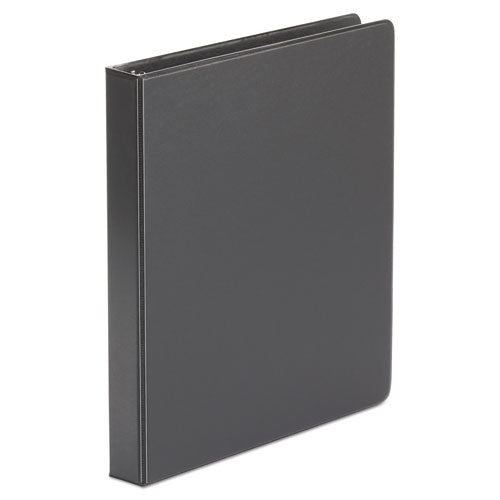 Universal Economy Non-View Round Ring Binder, 3 Rings, 1" Capacity, 11" x 8.5", Black