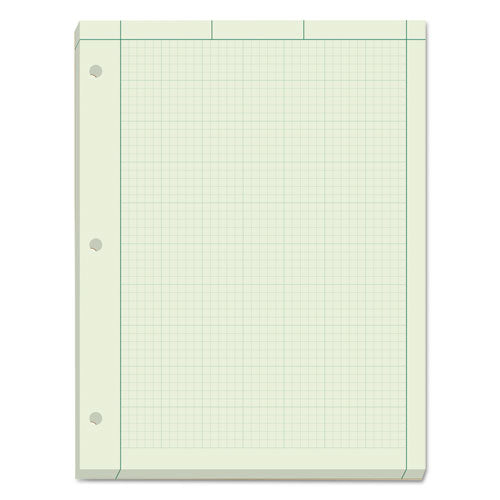 TOPS Engineering Computation Pads, Green Cover, Quadrille Rule (5 sq/in, 1 sq/in), (200) Green-Tint 8.5 x 11 Sheets