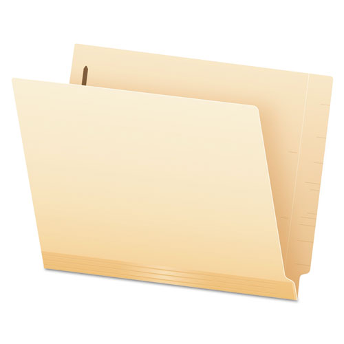Pendaflex Manila Laminated End Tab Fastener Folders, Straight Tab, Expands 0.75", 1 Fastener, Letter Size, 11-pt Manila, 50/Box