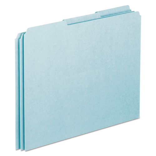 Pendaflex Blank Top Tab File Guides, 1/3-Cut Top Tab, Blank, 8.5 x 11, Blue, 100/Box