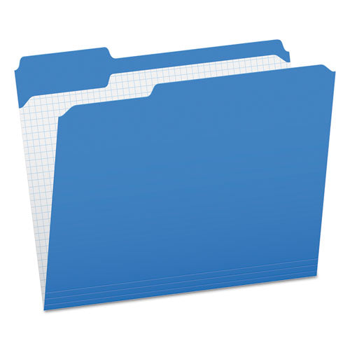 Pendaflex Double-Ply Reinforced Top Tab Colored File Folders, 1/3-Cut Tabs: Assorted, Letter Size, 0.75" Expansion, Blue, 100/Box