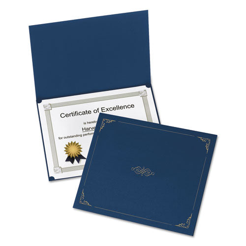 Oxford Certificate Holder, 11.25 x 8.75, Dark Blue, 5/Pack