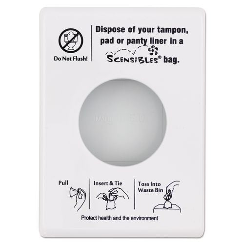 HOSPECO Scensibles Personal Disposal Bag Dispenser, Plastic, White