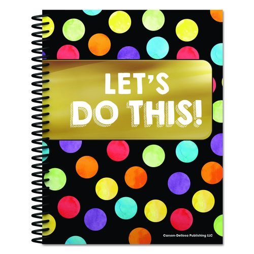 Carson-Dellosa Education Teachers Planner, Weekly/Monthly, 7 Classes, Balloon Artwork, Multicolor Cover, 10.88 x 8.38 Sheets, 12-Month (July to June)