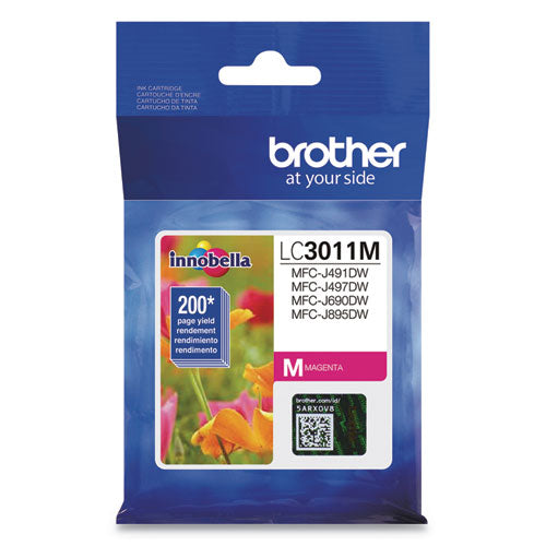 Brother LC3011M Ink, 200 Page-Yield, Magenta
