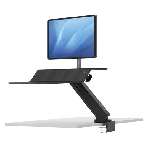 Fellowes Lotus RT Sit-Stand Workstation, 48" x 30" x 42.2" to 49.2", Black