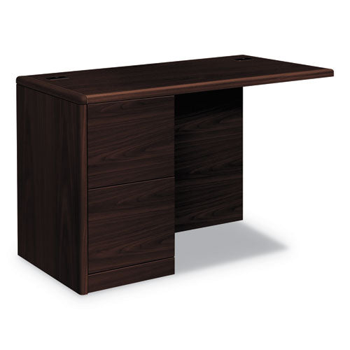 HON 10700 Series Full Left Pedestal Return, 48w x 24d x 29.5h, Mahogany