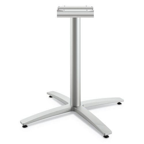 HON Between Seated-Height X-Base for 30" to 36" Table Tops, 26.18w x 29.57h, Silver