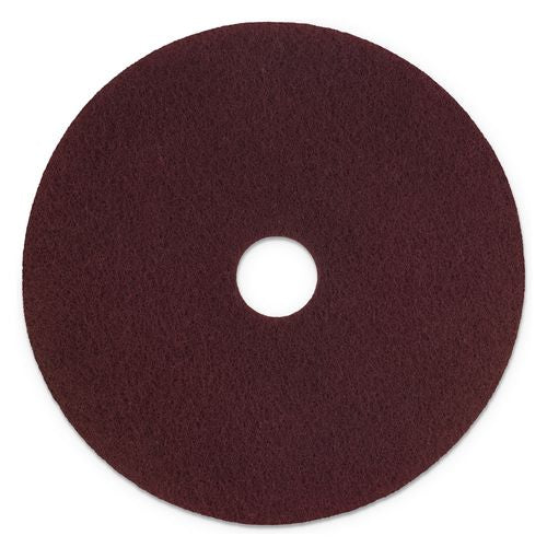 Scotch-Brite Surface Preparation Pad Plus, 20" Diameter, Maroon, 5/Carton