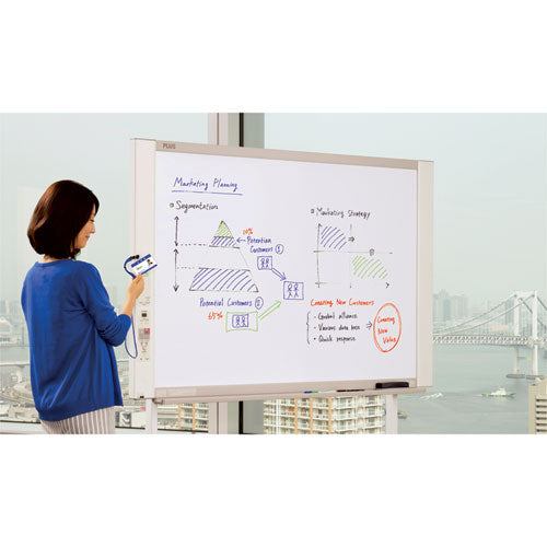 PLUS Email-Capable Copyboard, 58.3" x 39.4", White Surface, Light Gray Metal/Plastic Frame